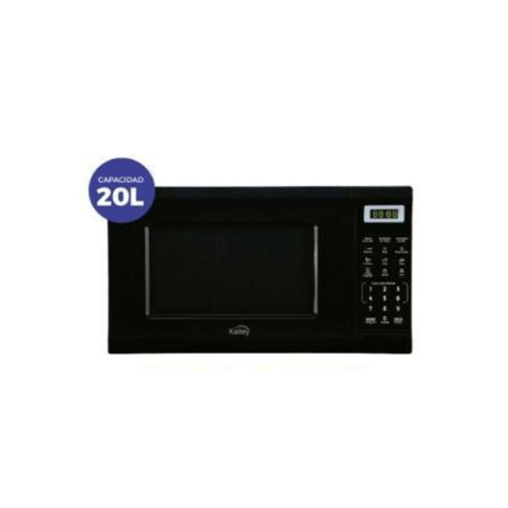 Microondas Kalley Digital 20 Litros 700W Negro Panel Tactil 10 Niveles