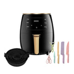 Freidora De Aire 6L Airfryer Con Moldes Y Set De Cuchillos