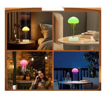 Lampara De Mesa Noche Relajante Medusa Decoracion Movimiento Led Rgb