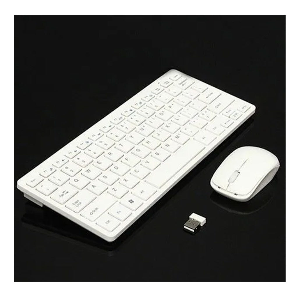 Combo Teclado Mouse Inalambrico Mini Tipo Mac Protec Teclado
