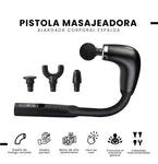 Masajeador De Espalda Recargable Con Percusion Alivio Profundo Sin Ayuda