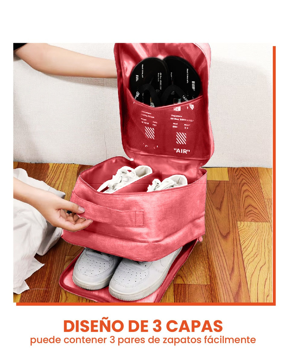 Organizador Para Maleta Viajera Rosado Multifuncion Innovo