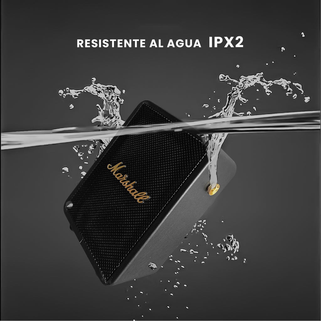 Parlante Retro Bluetooth Estilo Marshall Negro Potente Clasico Replica 1.1