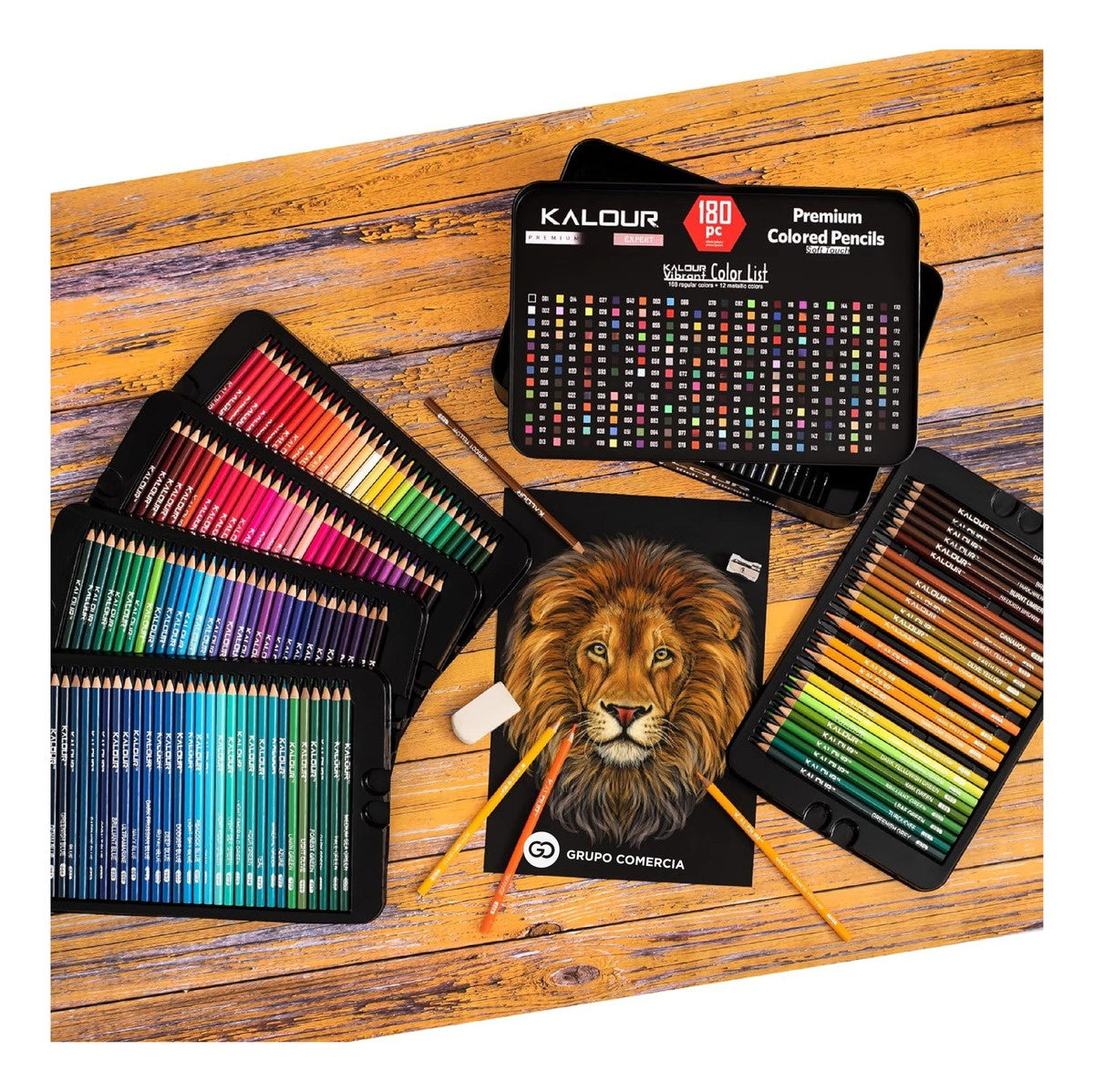 Kit De Lapices Colores Premium 180 Tonos Cromaticos Estuche