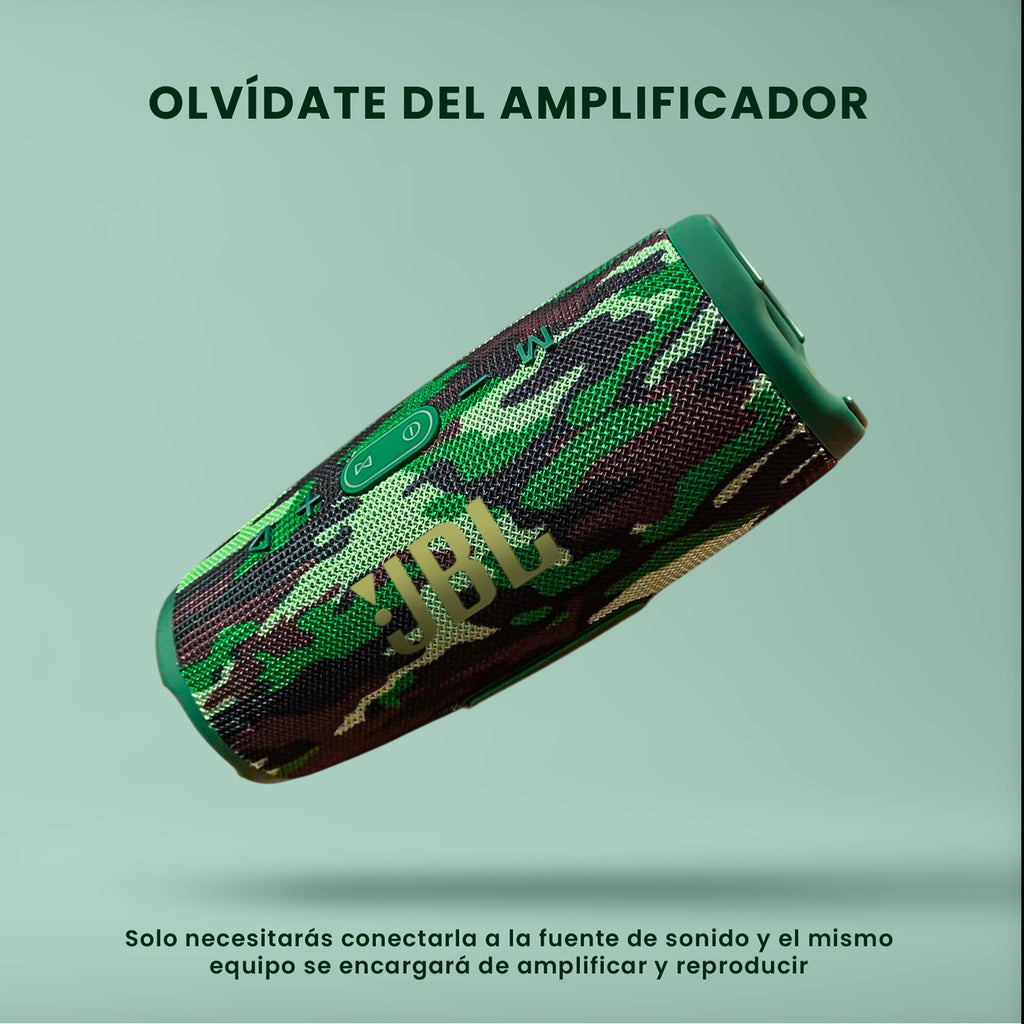 Parlante Jbl Charge 5 Replica 1.1 - Sonido Potente, Bluetooth, Portatil Verde