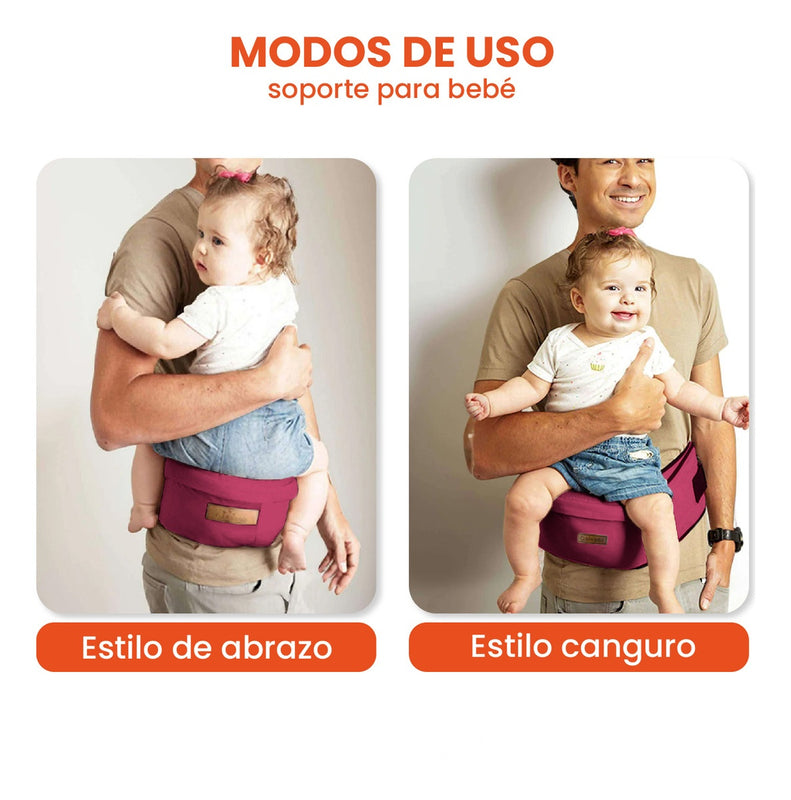 Cargador Canguro Ergonomico Para Bebes Ninos De 0 A 4 Anos Vinotinto
