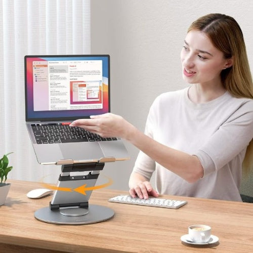 Soporte Base Laptop Profesional Ergonomica Ajustable Giratoria Innovo