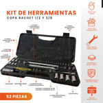 Juego De Copas Herramienta Rache 52 Piezas Con Estuche