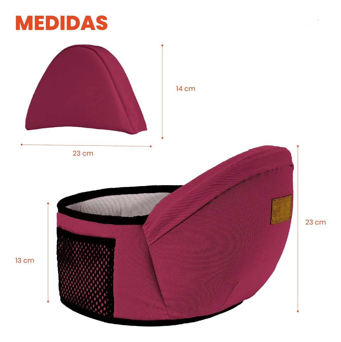 Cargador Canguro Ergonomico Para Bebes Ninos De 0 A 4 Anos Vinotinto Innovo