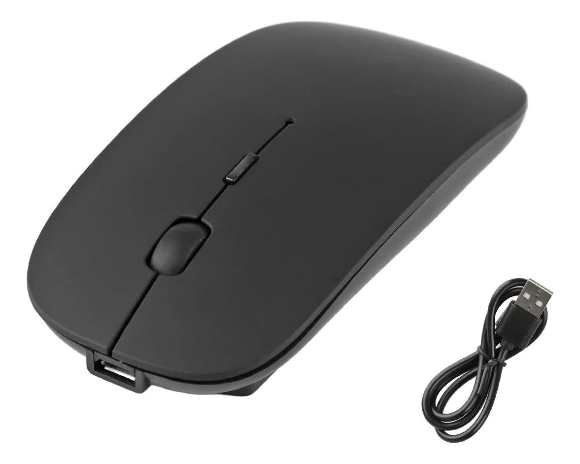 Mouse Inalambrico 2 En 1 Bluetooth 4.0/2.4G Recargable Negro