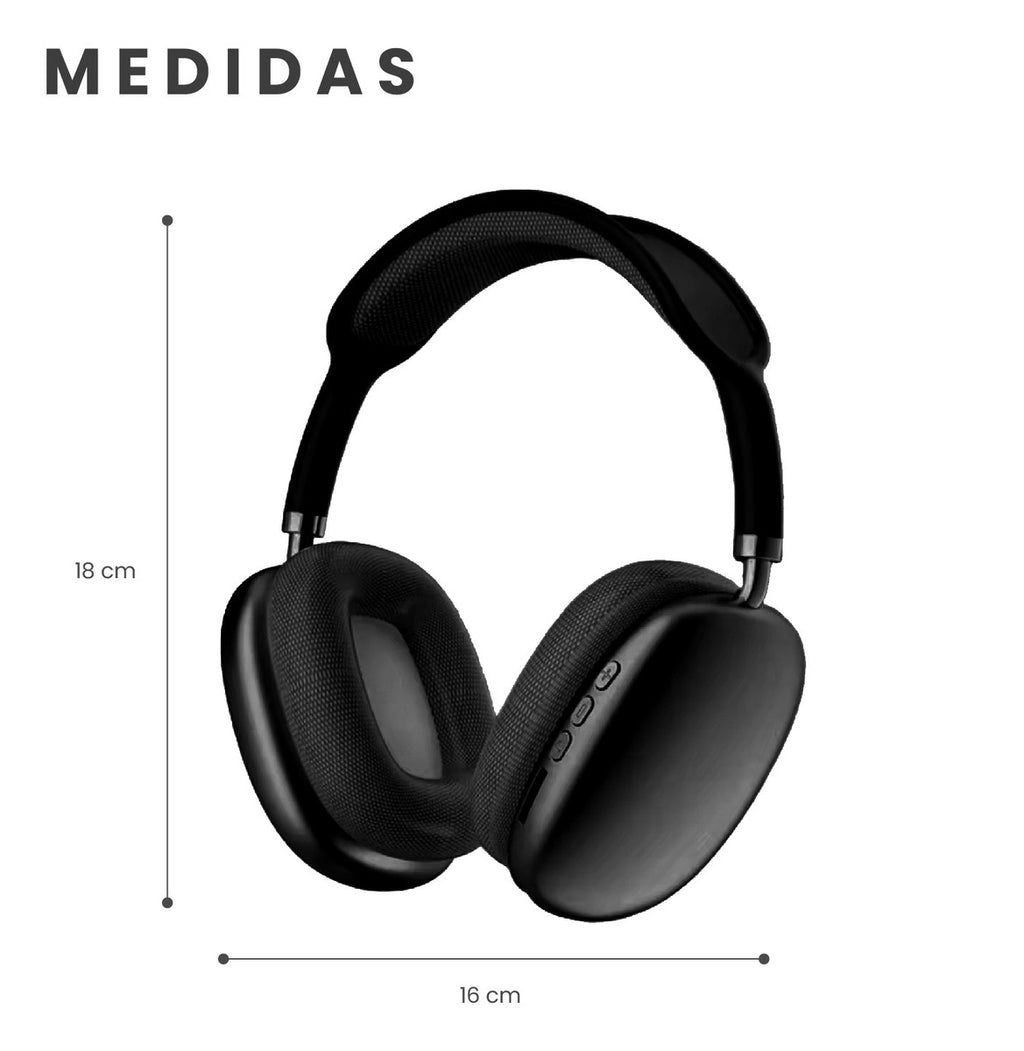 Combo K12 Smart Watch 7 Pulsos Negro V5.3 Wireless Con Audifonos Tactil Y Audifonos Diadema Innovo Tech