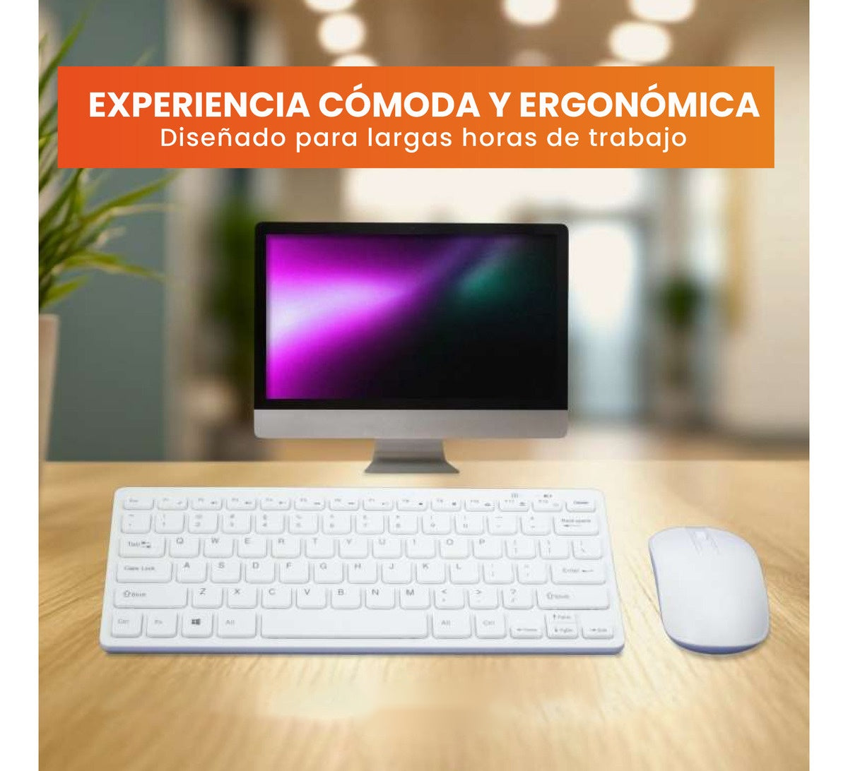 Teclado Con Mouse Diseno Slim Universal Receptor Usb Compatible Con Pc Laptop Tablet