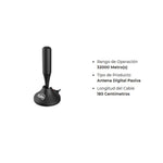 Antena Digital Pasiva Kalley Hdtv Tdt 32Km Con Cable 1.85M Negro