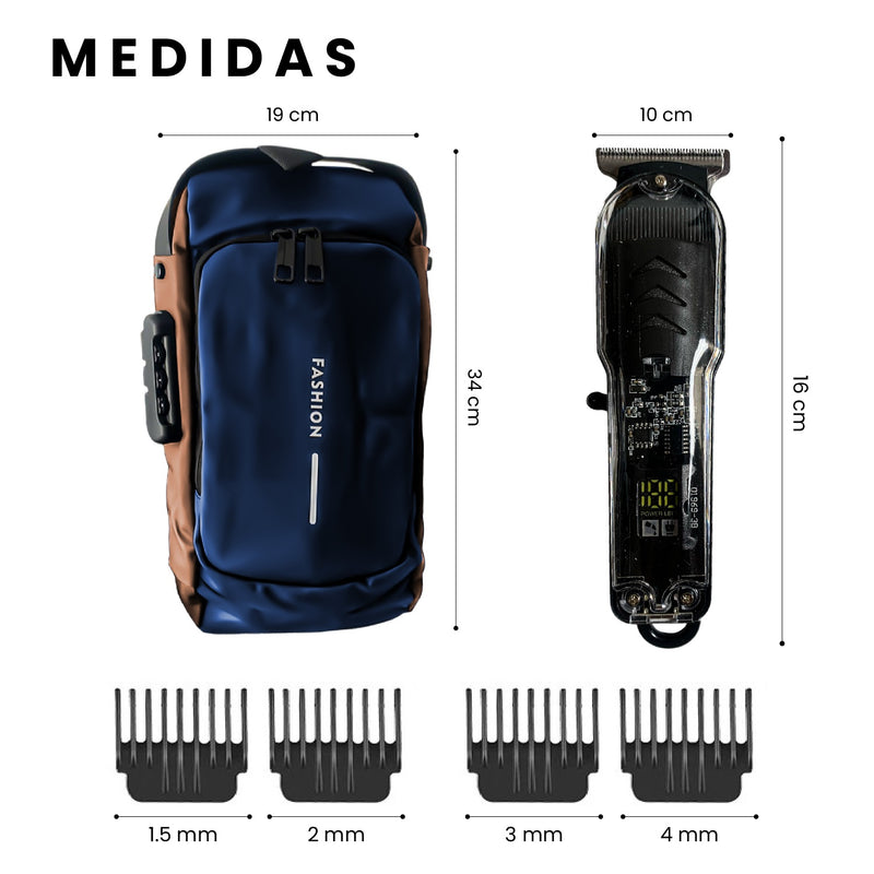 Bolso Viajero Bandolero Antirrobo Con Maquina De Afeitar Viajera