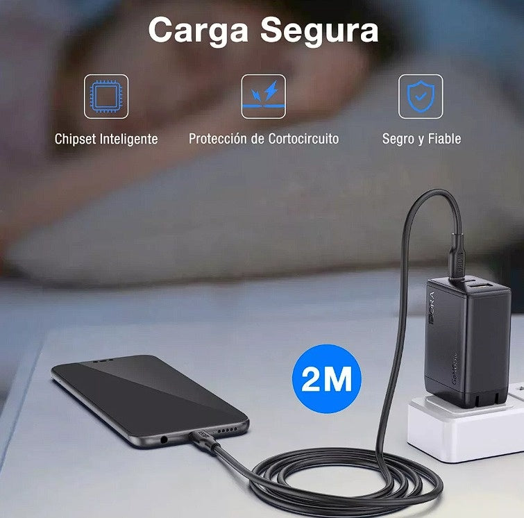 Cargador Super Turbo 65W 3 En 1 Universal Carga Rapida