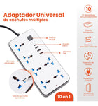 Multitoma Extension Proteccion 10 En 1 Usb / Usb C