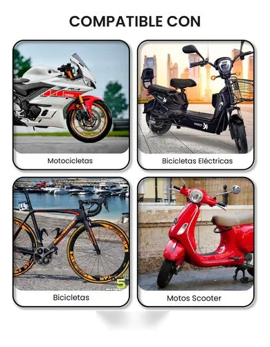 Candado Anti Robo Para Motocicletas Bicicletas Electricas Macizo Compacto 2 Llaves