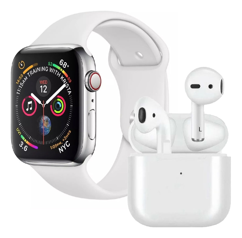 Smartwatch Gr88 Doble Pulso Blanco Imantado Series 8 Sport Con Audifonos Recargables Innovo Tech