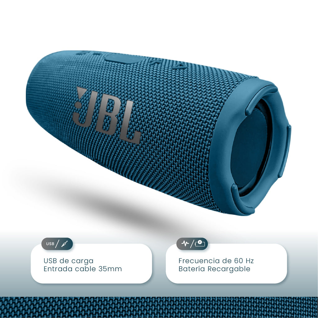 Parlante Jbl Charge 5 Replica 1.1 - Sonido Potente, Bluetooth, Portatil Azul