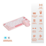 Combo Teclado Pc Mac Mouse Edicion Especial Pink Mikuso