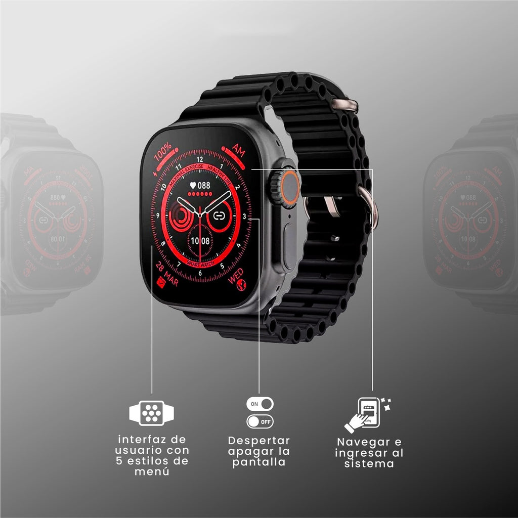 Smartwatch Ultra 2 Con Auriculares 10 En 1 Max Suite Innovo