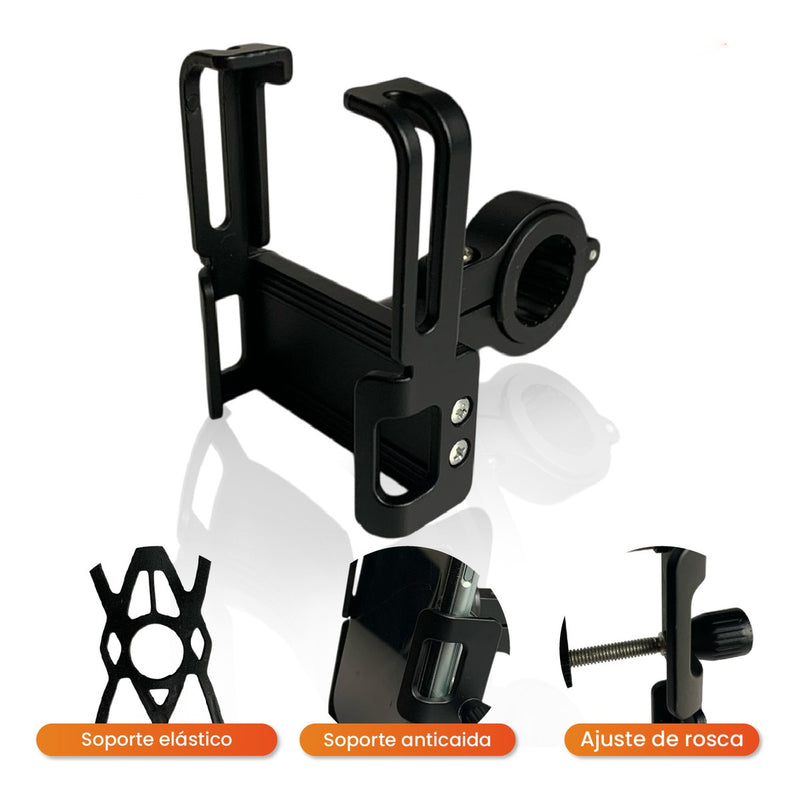 Holder Soporte Manubrio Para Moto Porta Celular Anticaida Antivibracion