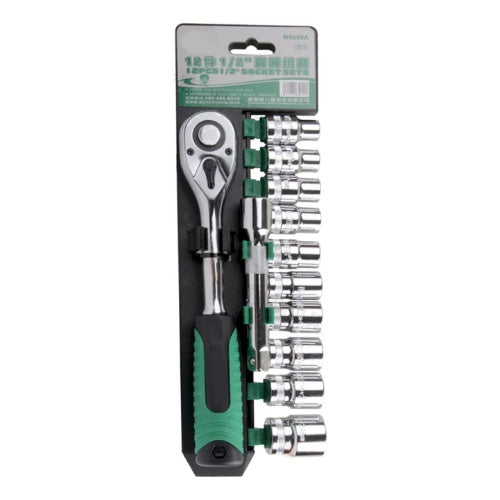 Juego De Herramienta Manual Copas Rachet Extensor 12 Pz Chrome Vanadium Germany