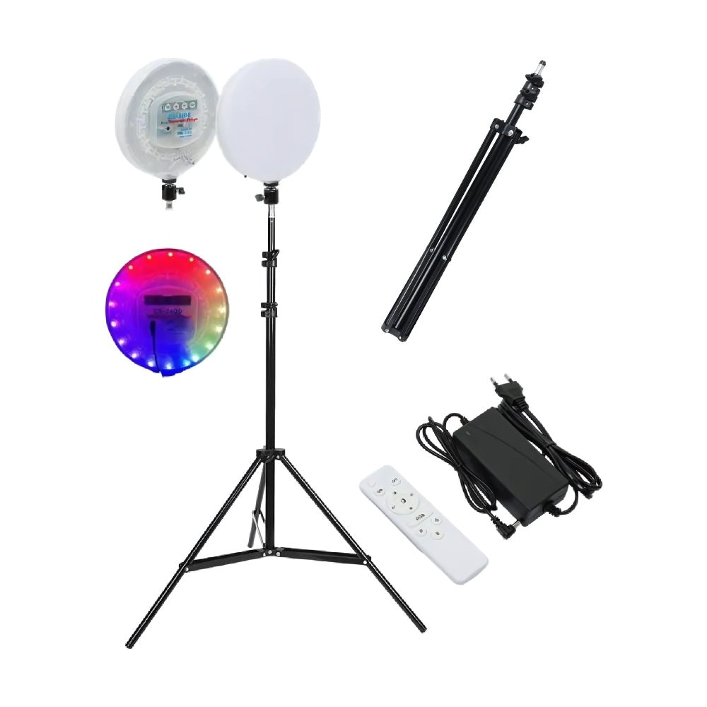 Panel Iluminacion Pro Creacion De Contenido Rgb Ajustable Tripode 2 Metros