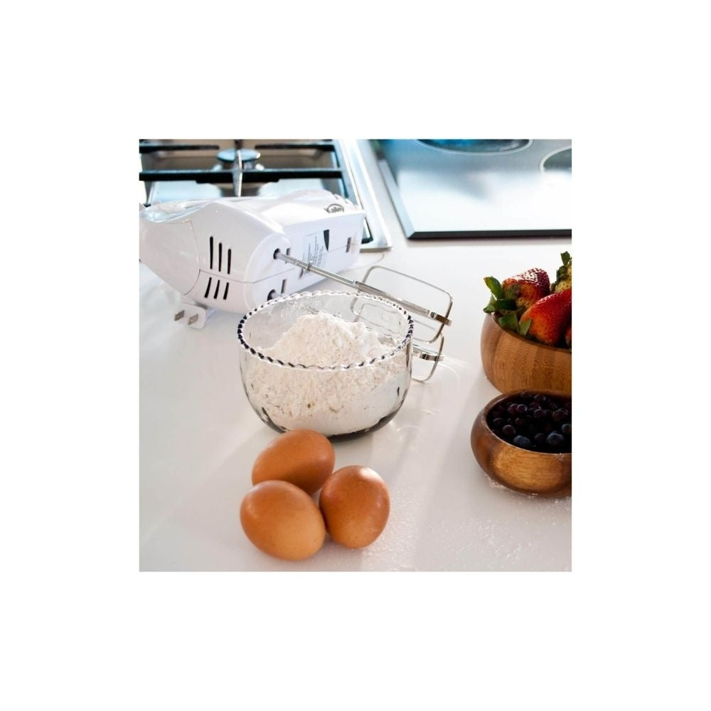 Batidora De Mano Kalley 300W 5 Velocidades Ganchos Amasadores De Acero Inoxidable