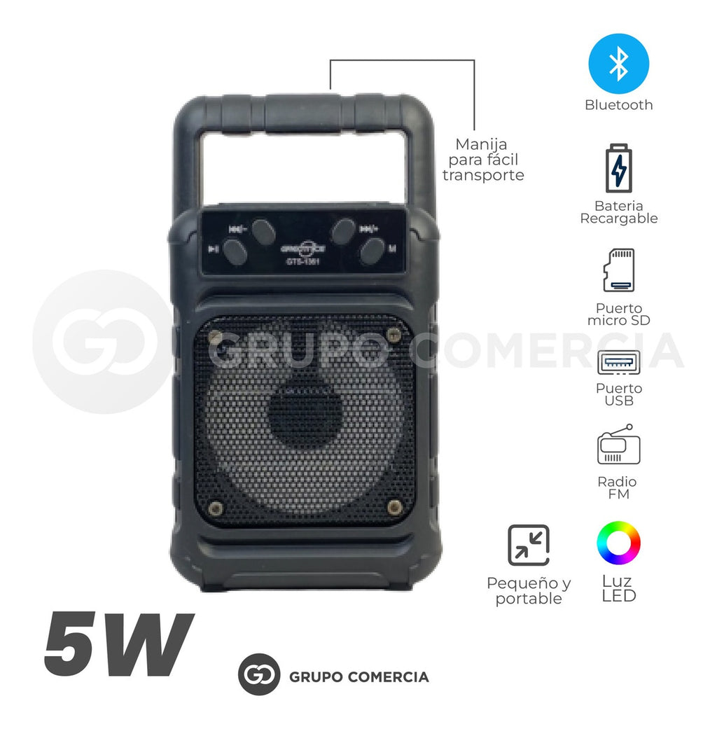 Parlante Pequeno Bluetooth Usb Y Radio Recargable