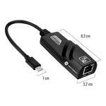 Adaptador Convertidor Lan A Tipo C Ethernet 10/100/1000 Mbps