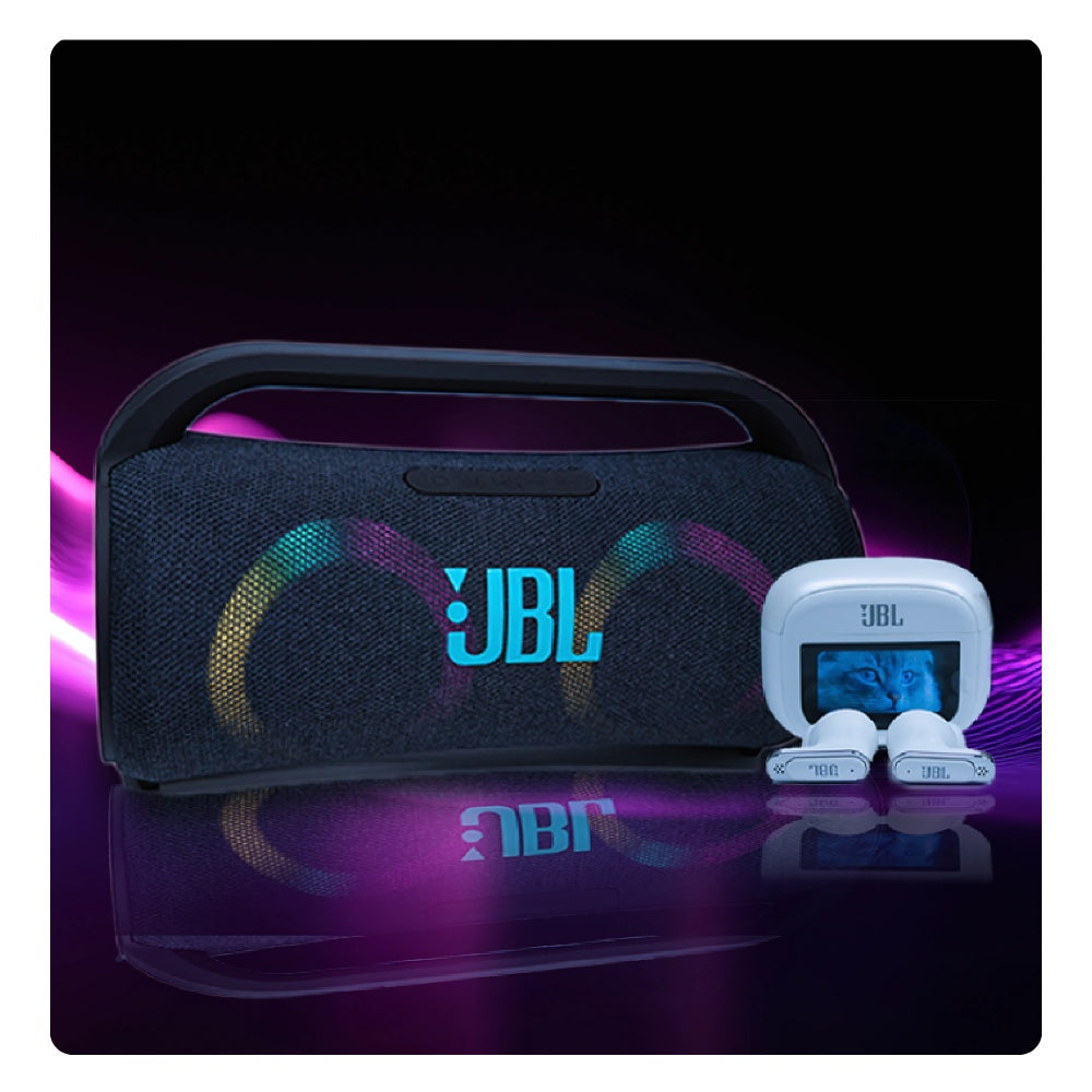 Combo Parlante Bluetooth Jbl Boom + Audifonos Jbl Pro Tour