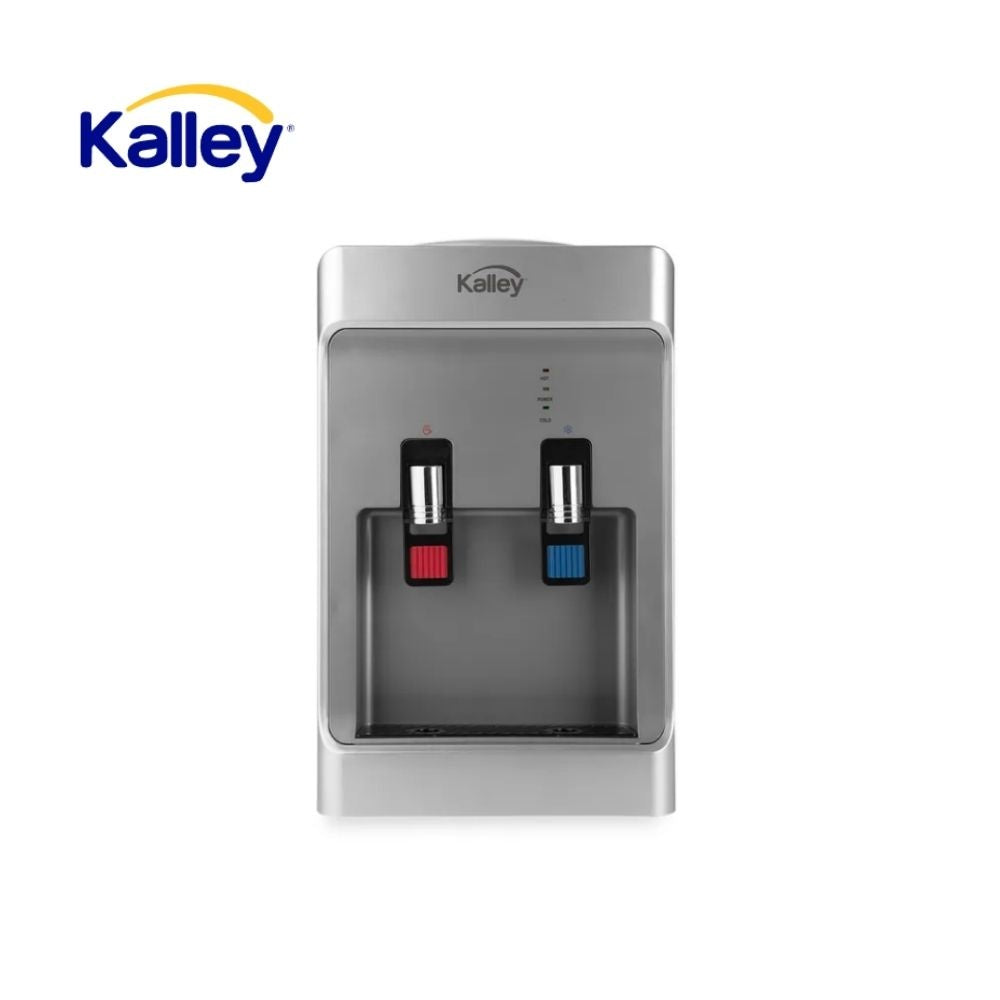 Dispensador De Agua Kalley De Botellon Sobremesa Frio Y Caliente Plateado