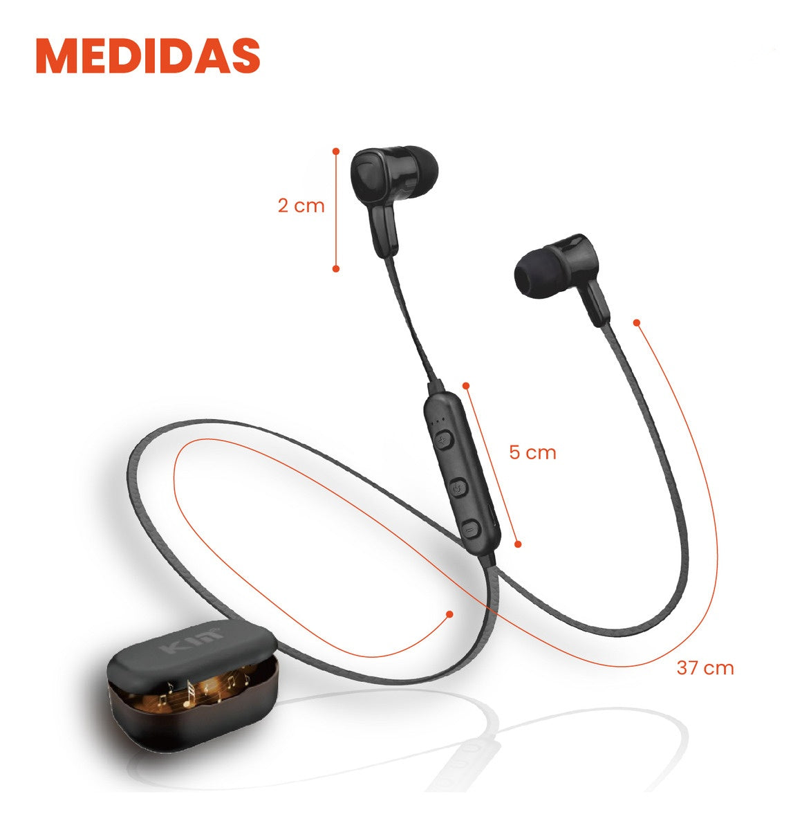 Audifono Bluetooth Deportivo Control Volumen Con Estuche Hifi Sport
