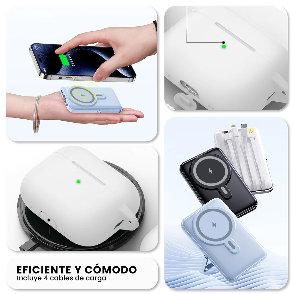 Powerbank Para Iphone Mag Safe 22.5W Carga Rapida + Audifonos Air Pod Segunda