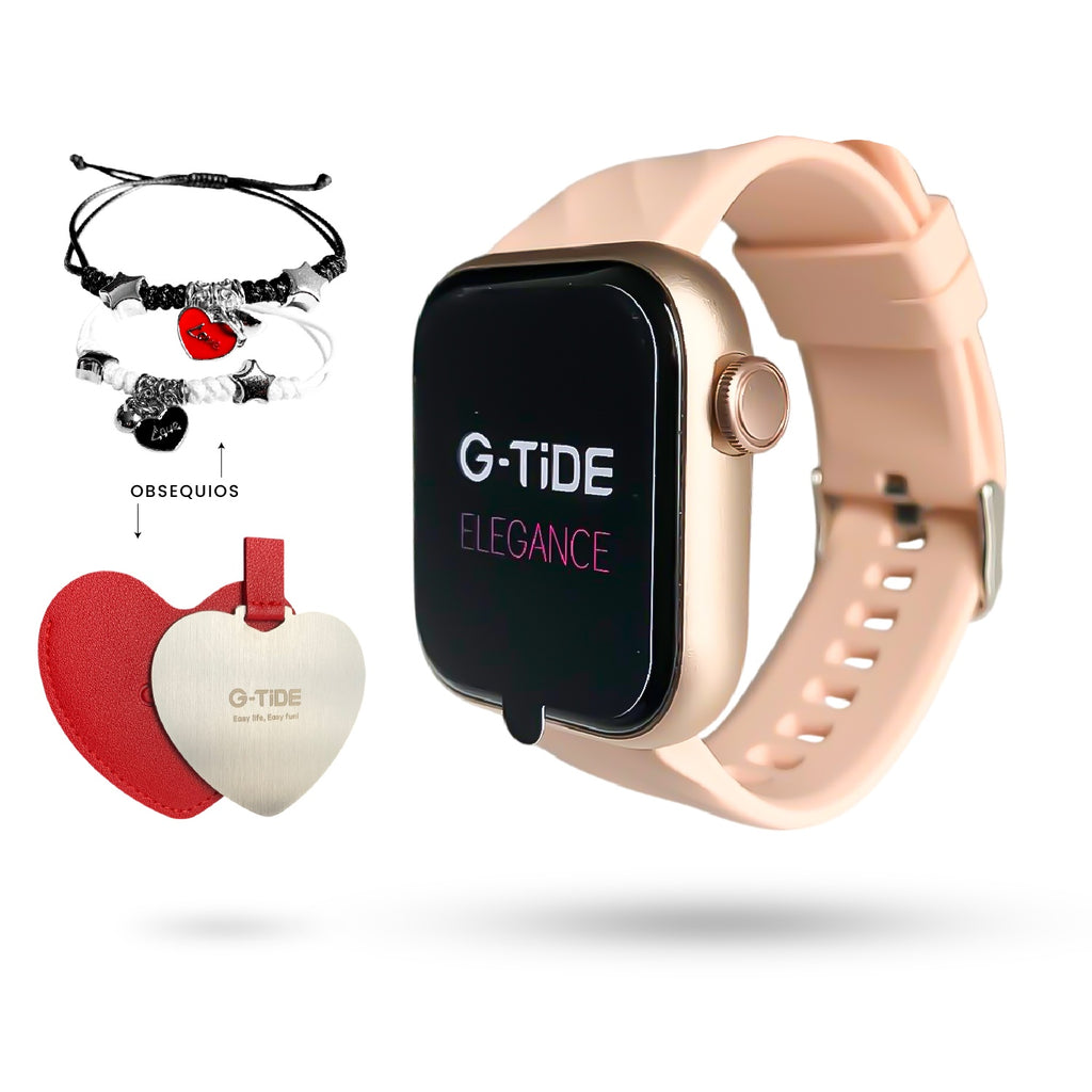 Smartwatch G-Tide Amoled Elegante Resistente Al Agua 100 Modos Deportivos Contesta Llamadas Rosado