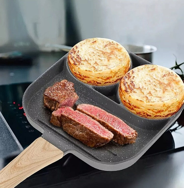 Sarten Antiadherente Multiuso 3 En 1 Para Huevos Carne Small