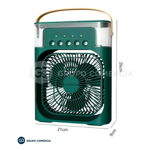 Ventilador Humidificador Con Luz Led Portatil 4 En 1