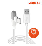 Cable Carga Celular Usb - C Android 5A 90 Grados