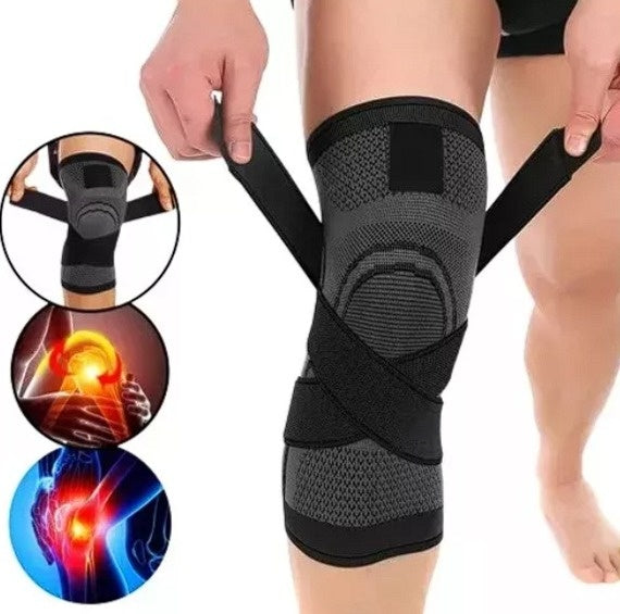 Rodillera Deportiva Ajustable Doble Compresion Gym Set X2 - Par