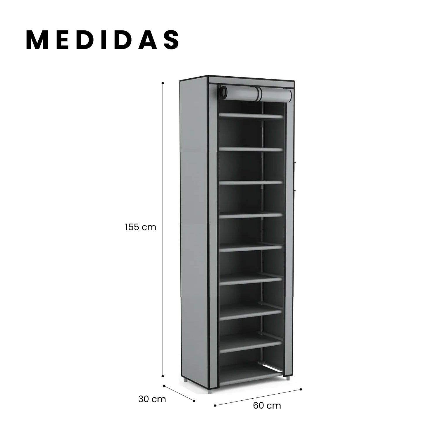 Closet Organizador Hogar X2 Armarios Ropa + Zapatero 9 Niveles Innovo Home