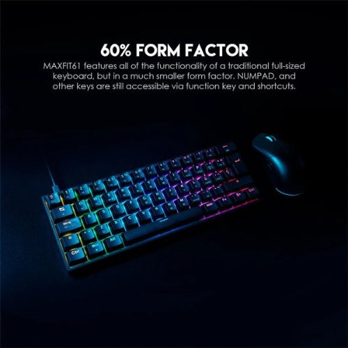 Teclado Gamer Mecanico Fantech Maxfit 61 Blanco Profesional