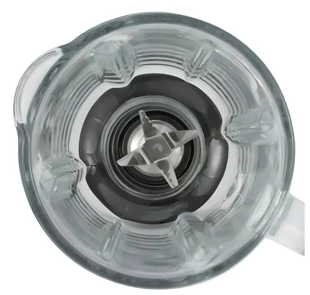 Licuadora Vidrio 2 En 1 Pica Todo Acero Inoxidable Raf Premium