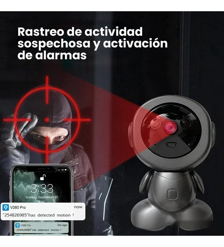 Camara Espia Inalambrica Hd Robot Inteligente Con App Discreta Con Modo Noche