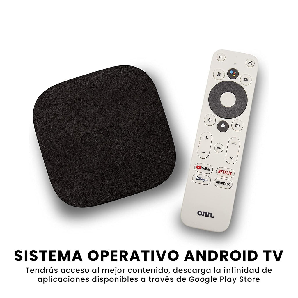 Watch Onn 4K Android Tv Con Magic Tv Instalado Streaming Ultra Hd + Canales Premium Control Por Voz Y Chromecast