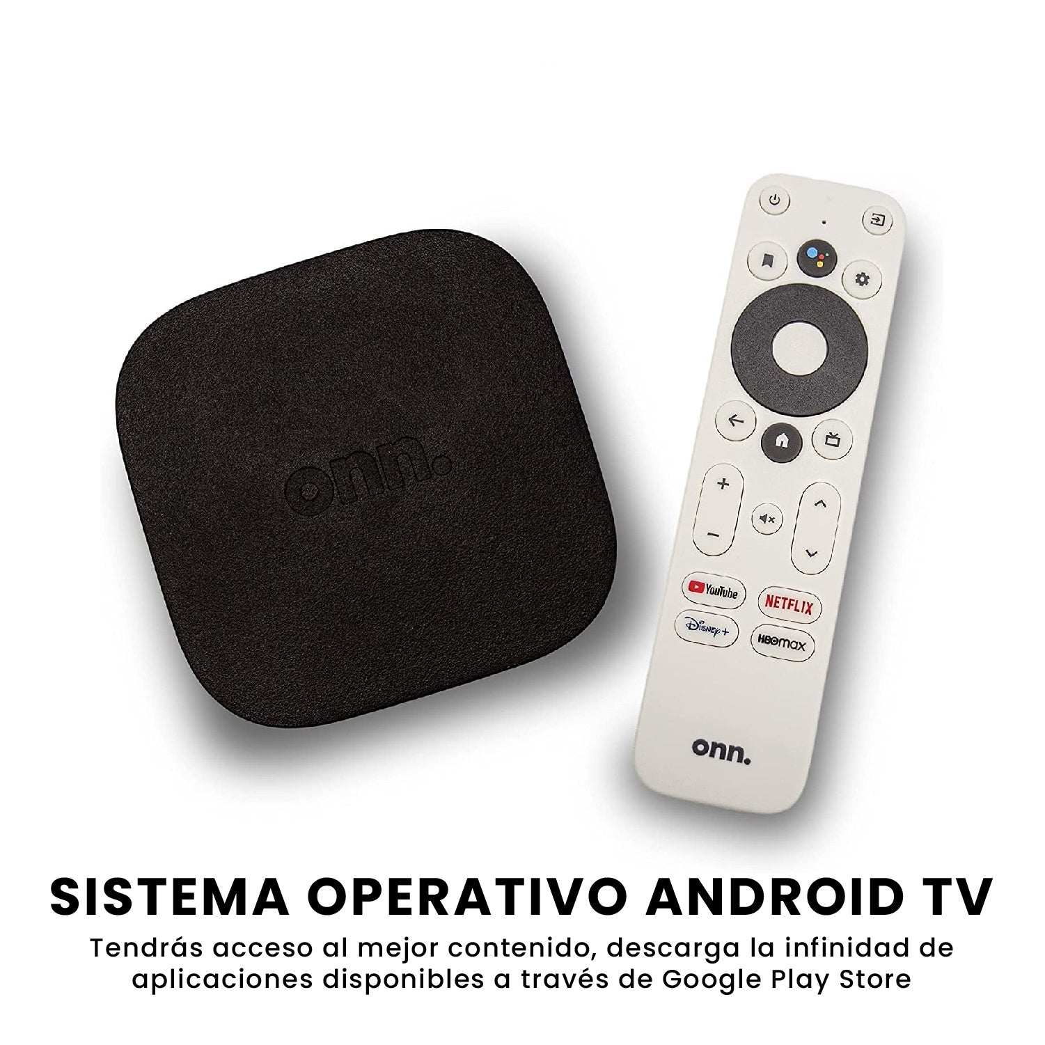 Watch Onn 4K Android Tv Con Magic Tv Instalado Streaming Ultra Hd + Canales Premium Control Por Voz Y Chromecast