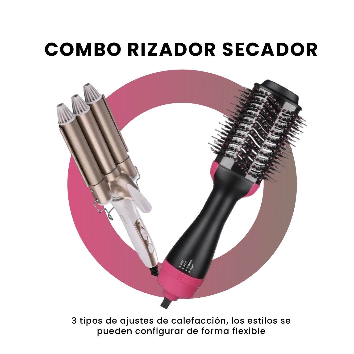 Cepillo Secador One Steep Plus Con Plancha Cabello Ondas Sirena