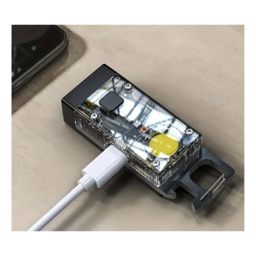 Mini Llavero Linterna Led Con Panel Solar Multifuncion 4 Led Linterna Negro Luz Blanco
