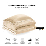 Cubre Cama Cubrelecho Sencilla Reversible Ovejero Suave Beige Doble Faz
