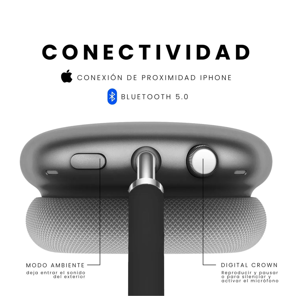 Audifonos Airpods Max 1.1 Replica Magnetica Full Sonido Bluetooth Estuche